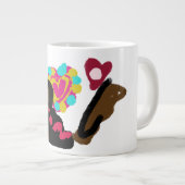 子犬の恋人は暖かい ジャンボコーヒーマグカップ (正面右)