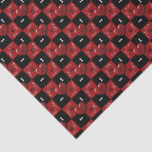 子犬の恋人チェック赤02 – ティッシュラッピング紙 薄葉紙 (詳細)