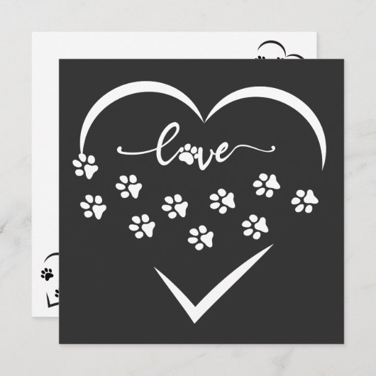 子犬の恋人 招待状 (正面/裏面)