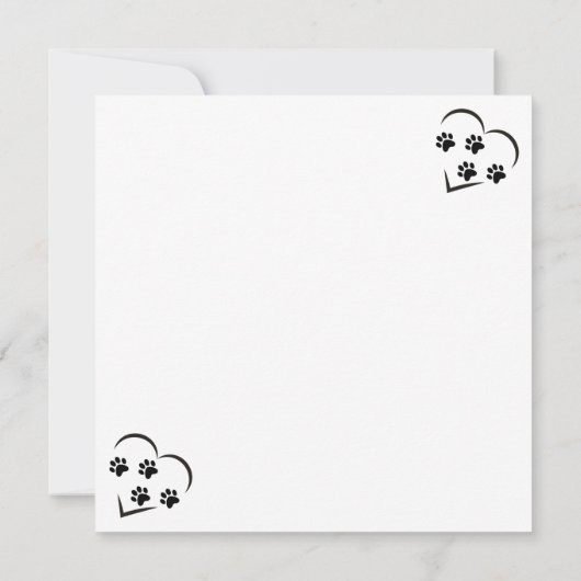 子犬の恋人 招待状 (裏面)