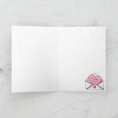 子犬の恋 - バレンタインカード カード (内部)