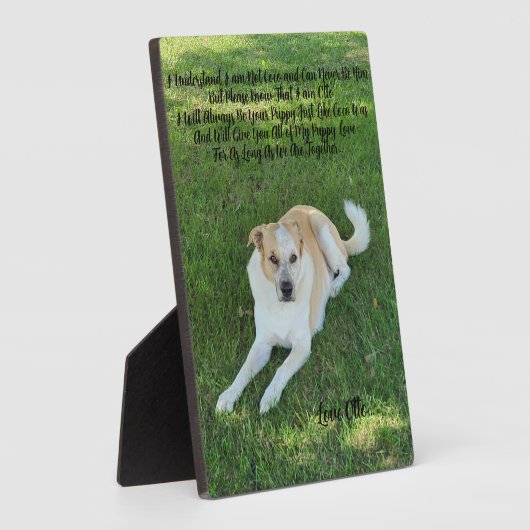 子犬の恋 フォトプラーク (側面)