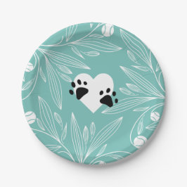 子犬の恋 犬の結婚式 ペーパープレート