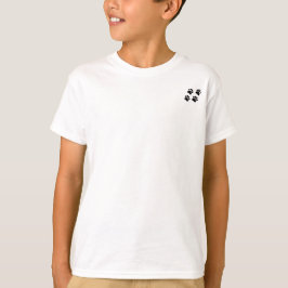 子犬の愛のハートと手のプリント Tシャツ