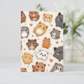 子犬の愛の感謝カード サンキューカード (スタンド正面)