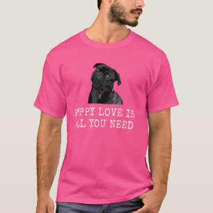 子犬の愛は必要なすべてのおもしろい犬パパと犬M Tシャツ