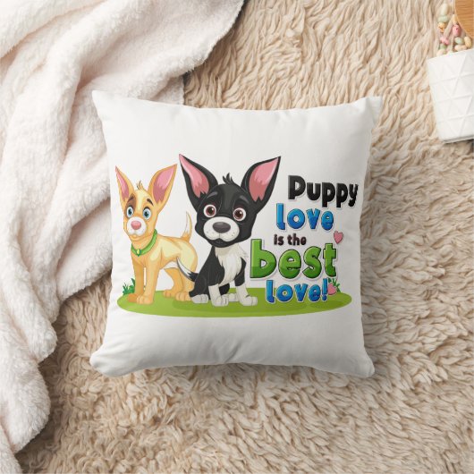 子犬の愛は愛最高の クッション (ブランケット)