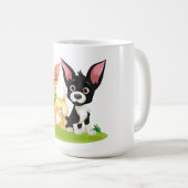 子犬の愛は最高の愛 コーヒーマグカップ (正面右)