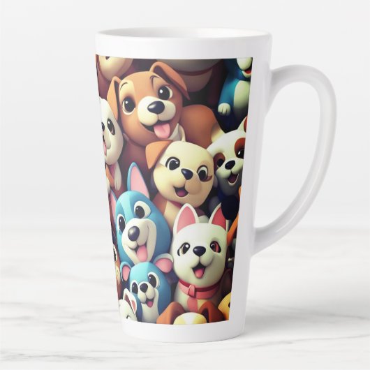 子犬の愛をください  カフェラテマグ (右)