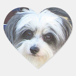子犬の愛ステッカー ハートシール