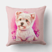 子犬の愛スロー枕 - 乳児室と子供の装飾 クッション (裏面)