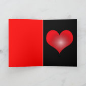 子犬の愛ハートバレンタインカード シーズンカード (内部)