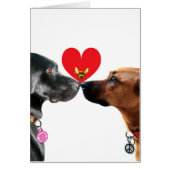 子犬の愛バレンタインカード (正面)