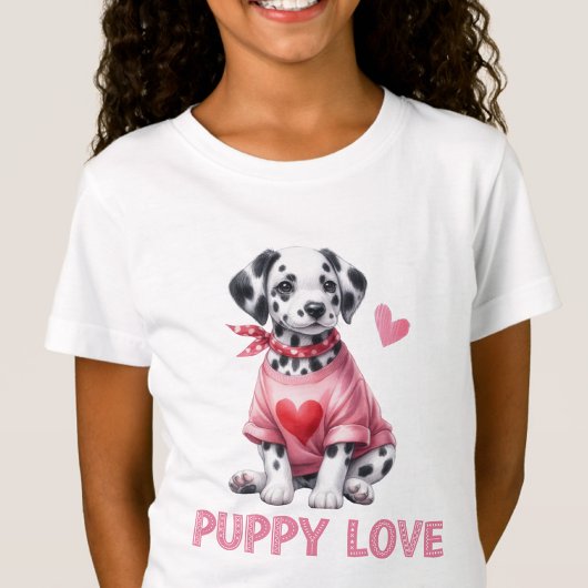 子犬の愛バレンタインデー子供のTシャツ Tシャツ