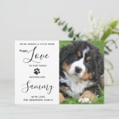 子犬の愛新しいペット犬の発表 招待状 (スタンド正面)
