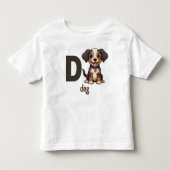子犬の愛 – かわいいDは犬の幼児Tシャツ用 トドラーTシャツ (正面)