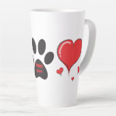 子犬の愛 カフェラテマグ (右アングル)