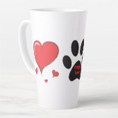 子犬の愛 カフェラテマグ (左アングル)