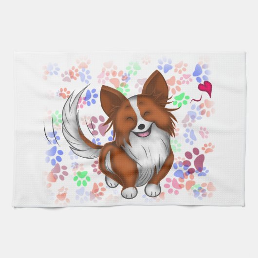 子犬の愛 キッチンタオル (横)