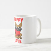 子犬の愛 コーヒーマグカップ (正面右)