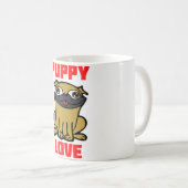 子犬の愛 コーヒーマグカップ (正面右)