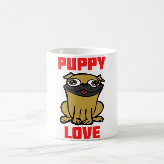 子犬の愛 コーヒーマグカップ (中央)