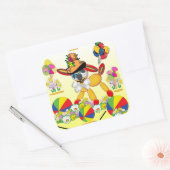 子犬の愛 スクエアシール (封筒)