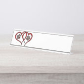 子犬の愛 デスクネームプレート (正面)