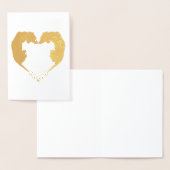 "子犬の愛"ハート型デックスカード 箔カード (ディスプレー)