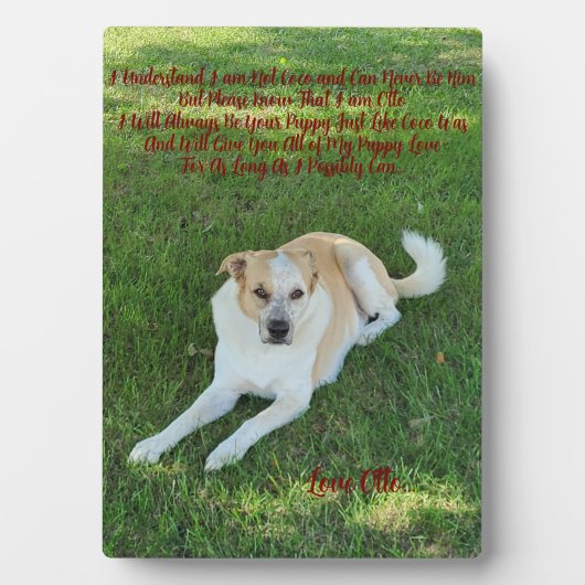 子犬の愛 フォトプラーク (正面)