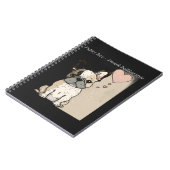 子犬の愛 – ブルドフランスのッグスタイル ノートブック (左側)