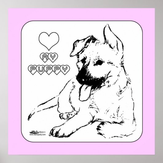 子犬の愛 ポスター (正面)