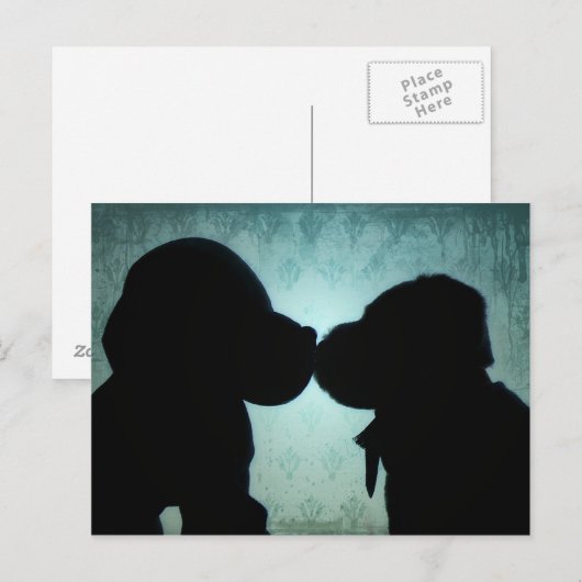 子犬の愛 ポストカード (正面/裏面)