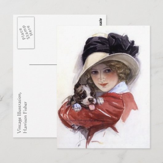 子犬の愛 ポストカード (正面/裏面)