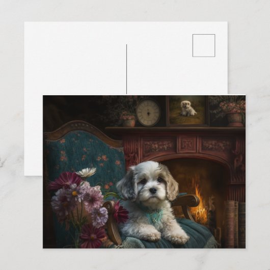 子犬の愛 ポストカード (正面/裏面)