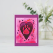 「子犬の愛」ポストカード ポストカード (スタンド正面)