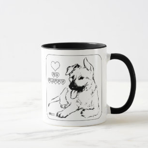 子犬の愛 マグカップ