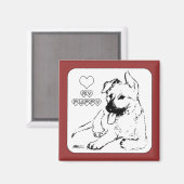 子犬の愛 マグネット (正面/裏面)