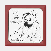 子犬の愛 マグネット (正面)