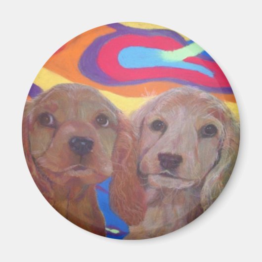 子犬の愛 マグネット (正面)