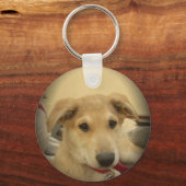 子犬の愛:人間の最高の友人 キーホルダー (正面)