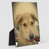 子犬の愛：人間の最高の友人 フォトプラーク (側面)