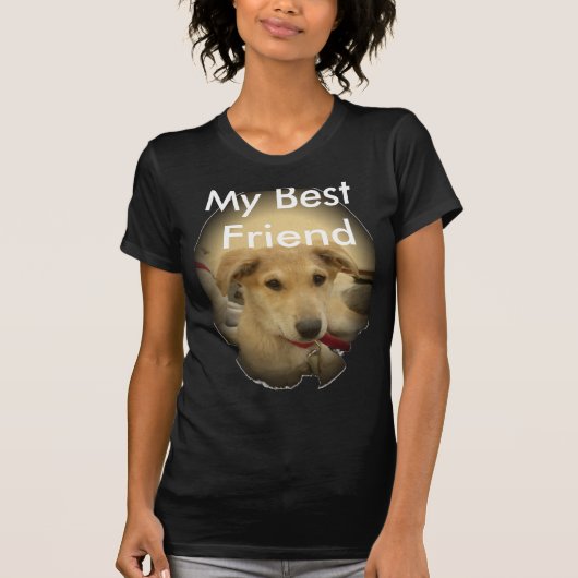 子犬の愛:人間の最高の友人 Tシャツ (正面)