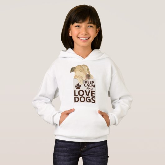 「子犬の愛:愛犬家のための子供のTシャツ」 (正面フル)
