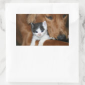 子犬の愛 長方形シール (バッグ)