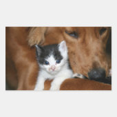 子犬の愛 長方形シール (正面)