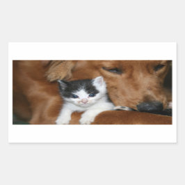 子犬の愛 長方形シール