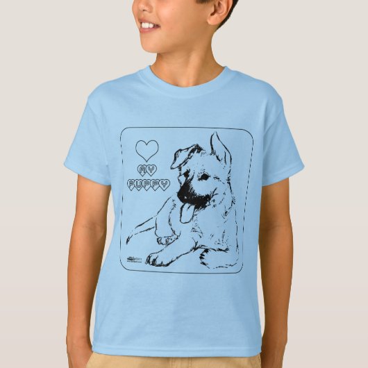 子犬の愛 Tシャツ (正面)