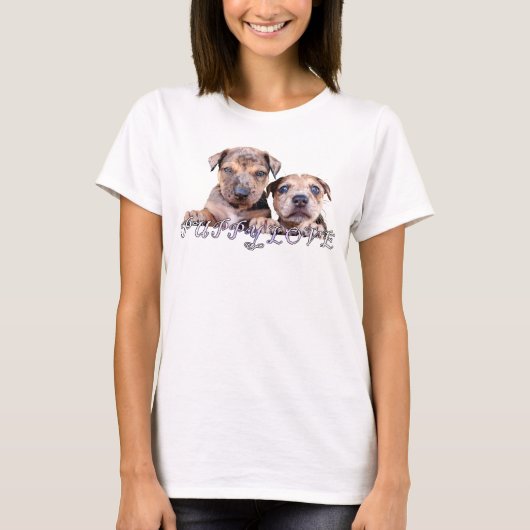 子犬の愛tシャツ tシャツ (正面)