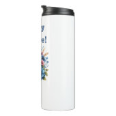 子犬の愛Tucked Inside Flowers Thermal Tumbler タンブラー (回転右)